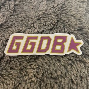 golden goose sticker pink